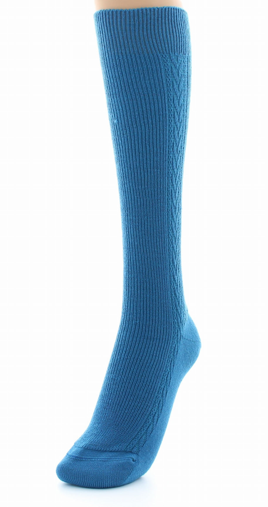 Chaussettes hautes en laine peignée mélangée TURQUOISE