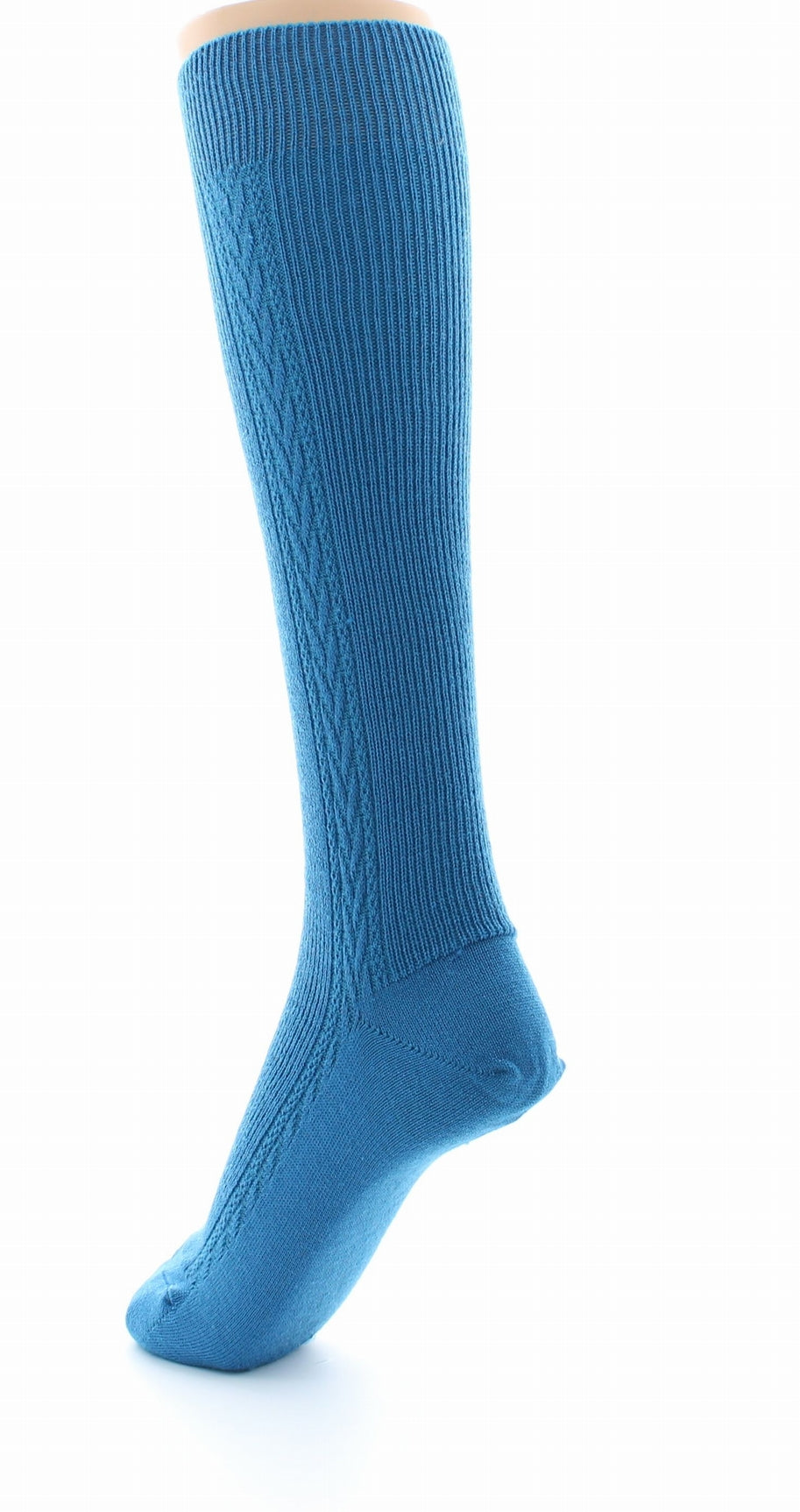 Chaussettes hautes en laine peignée mélangée TURQUOISE