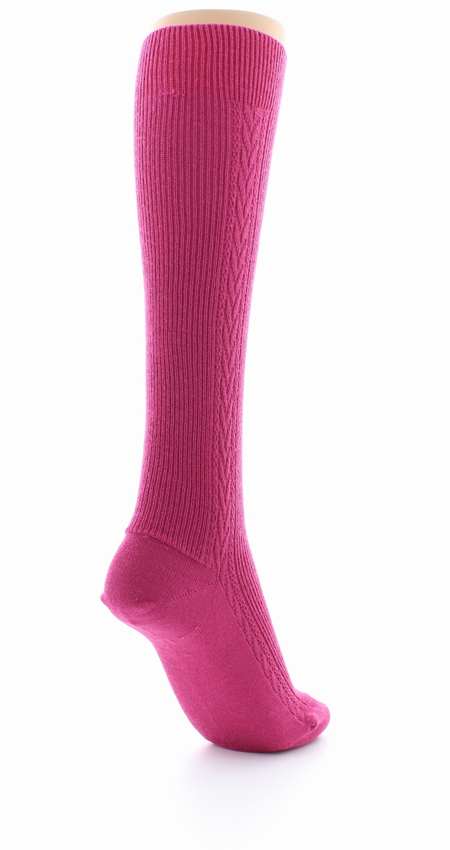 Chaussettes hautes en laine peignée mélangée VIEUX ROSE