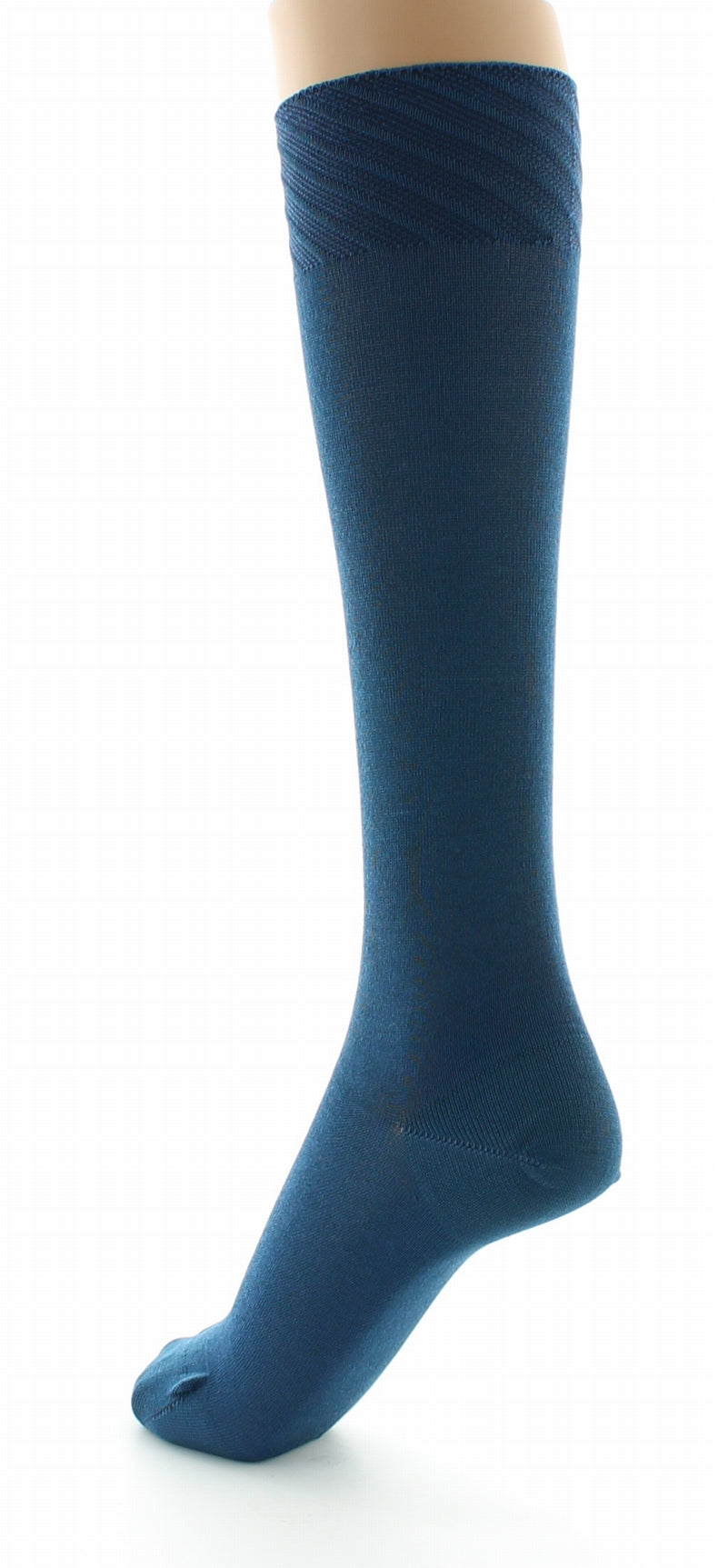 Chaussettes hautes en soie naturelle BLEU MINUIT