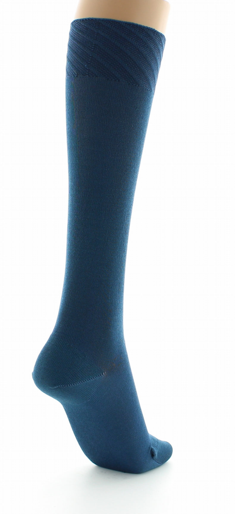 Chaussettes hautes en soie naturelle BLEU MINUIT