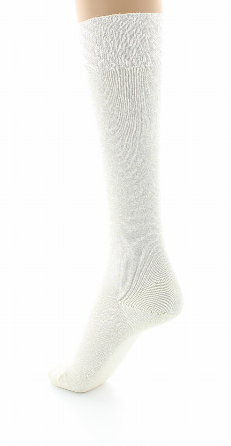 Chaussettes hautes en soie naturelle ECRU