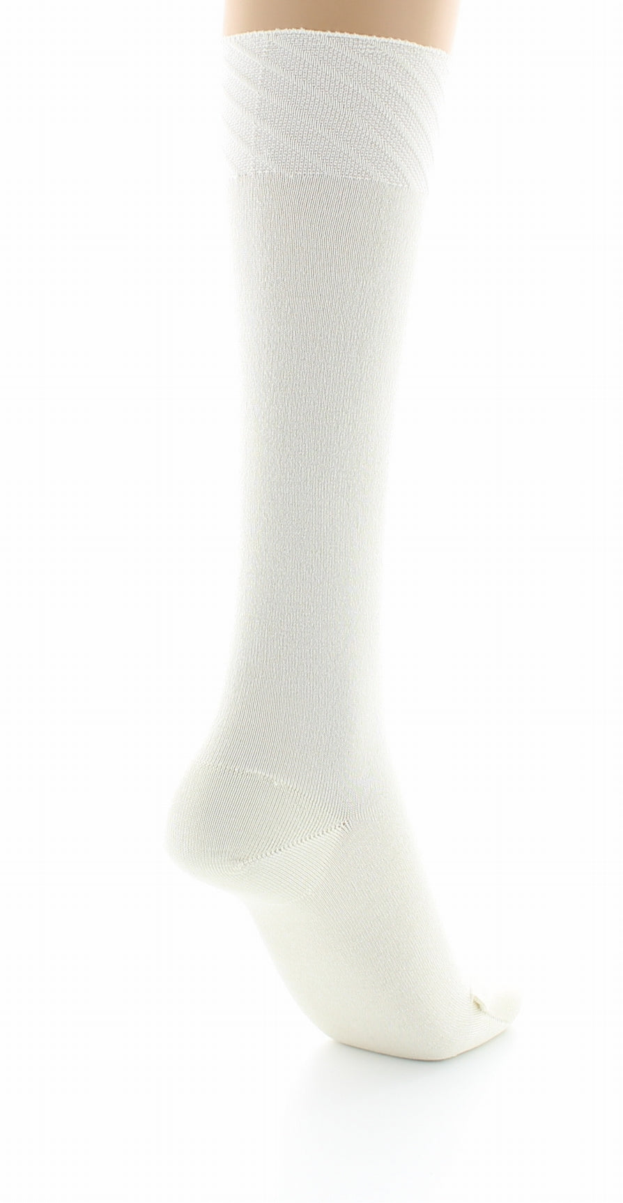Chaussettes hautes en soie naturelle ECRU