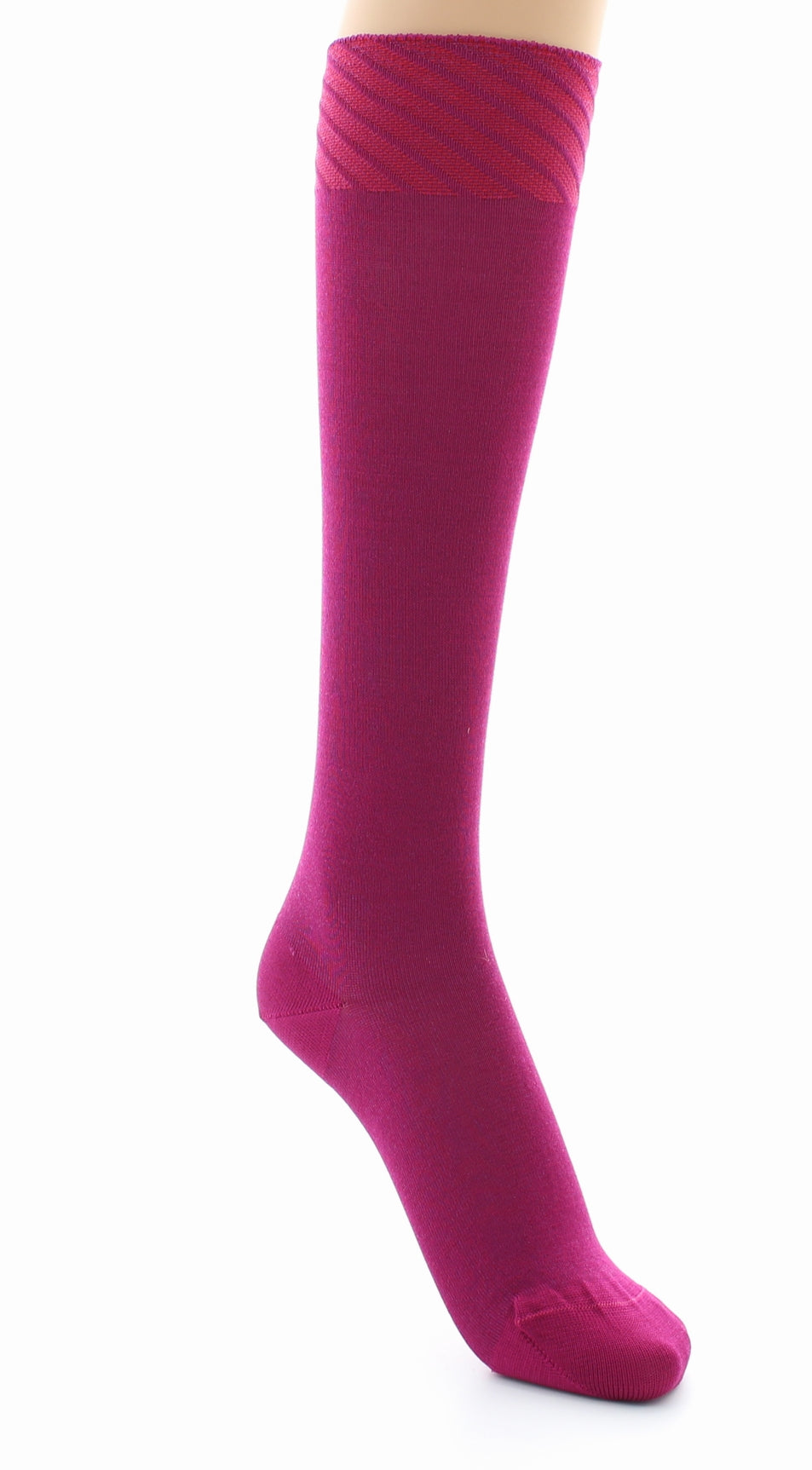 Chaussettes hautes en soie naturelle FUSHIA