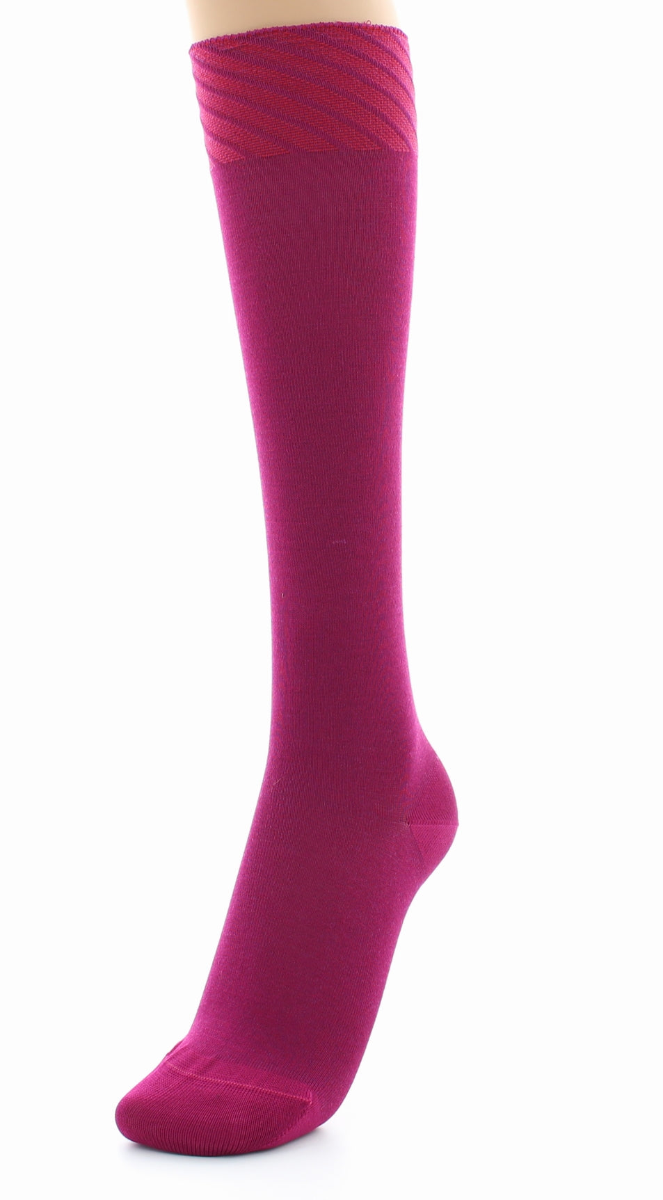 Chaussettes hautes en soie naturelle FUSHIA