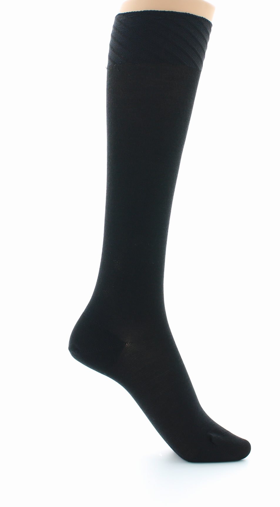 Chaussettes hautes en soie naturelle NOIR