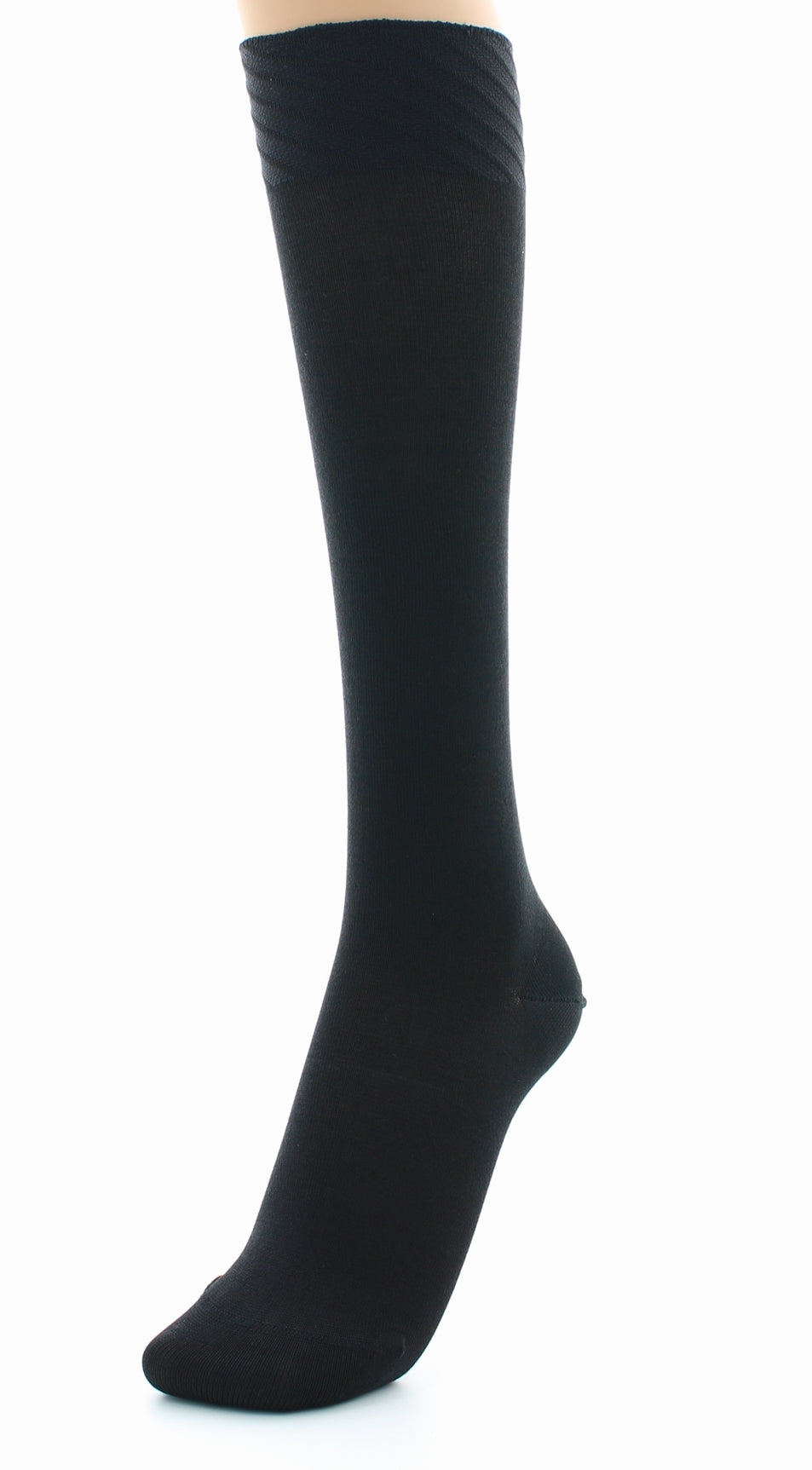 Chaussettes hautes en soie naturelle NOIR