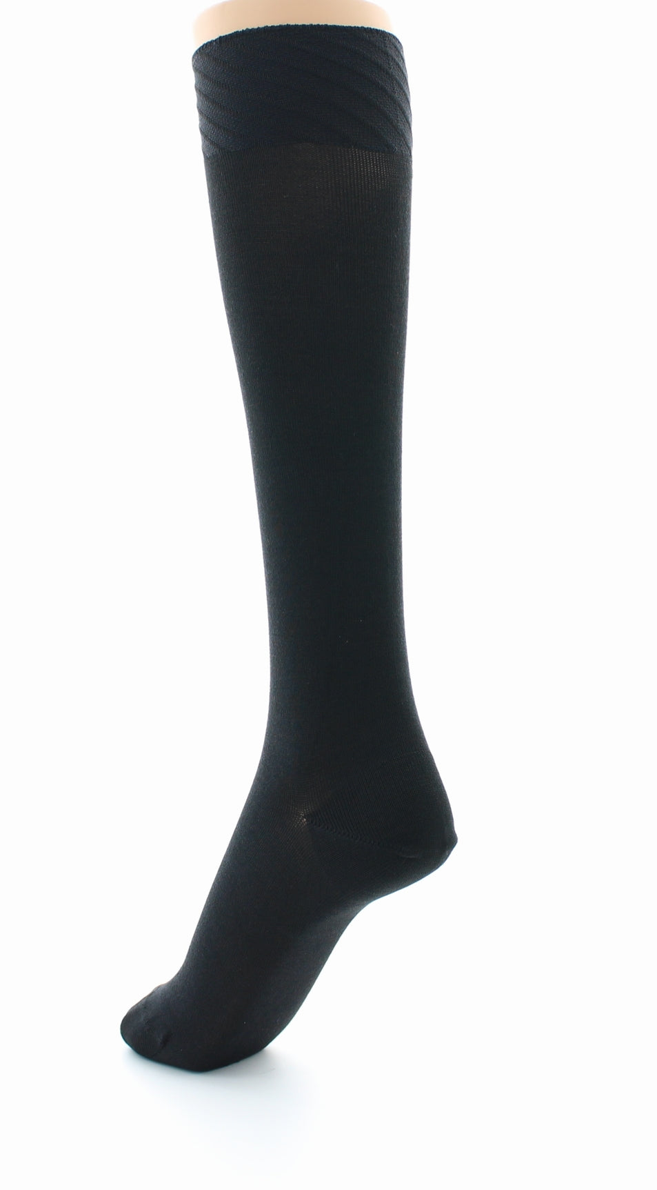 Chaussettes hautes en soie naturelle NOIR