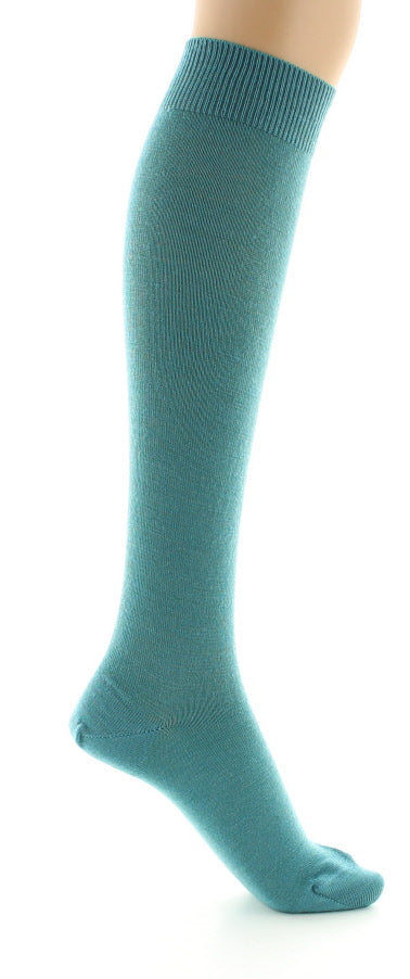 Chaussettes hautes femme en laine peignée mélangée à maille unie EPICEA
