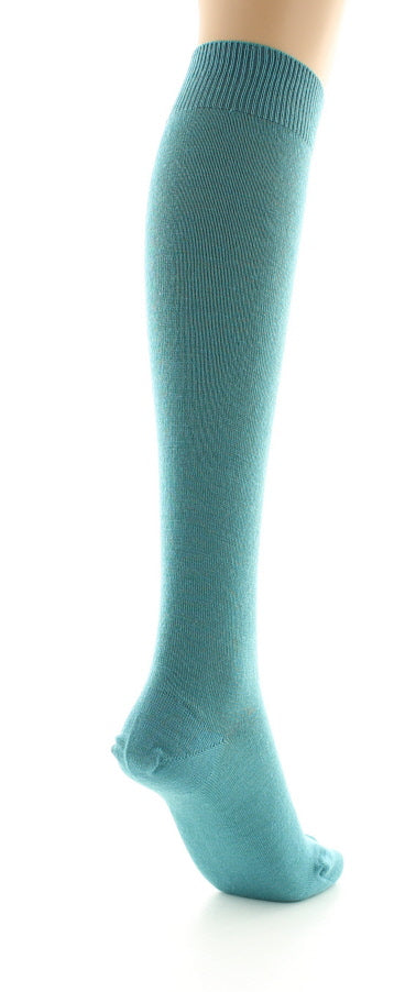 Chaussettes hautes femme en laine peignée mélangée à maille unie EPICEA