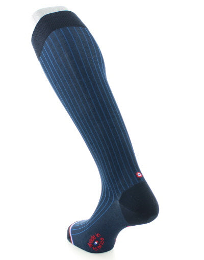 Chaussettes hautes homme Orsay en coton fil d'Écosse Marine/Bleu