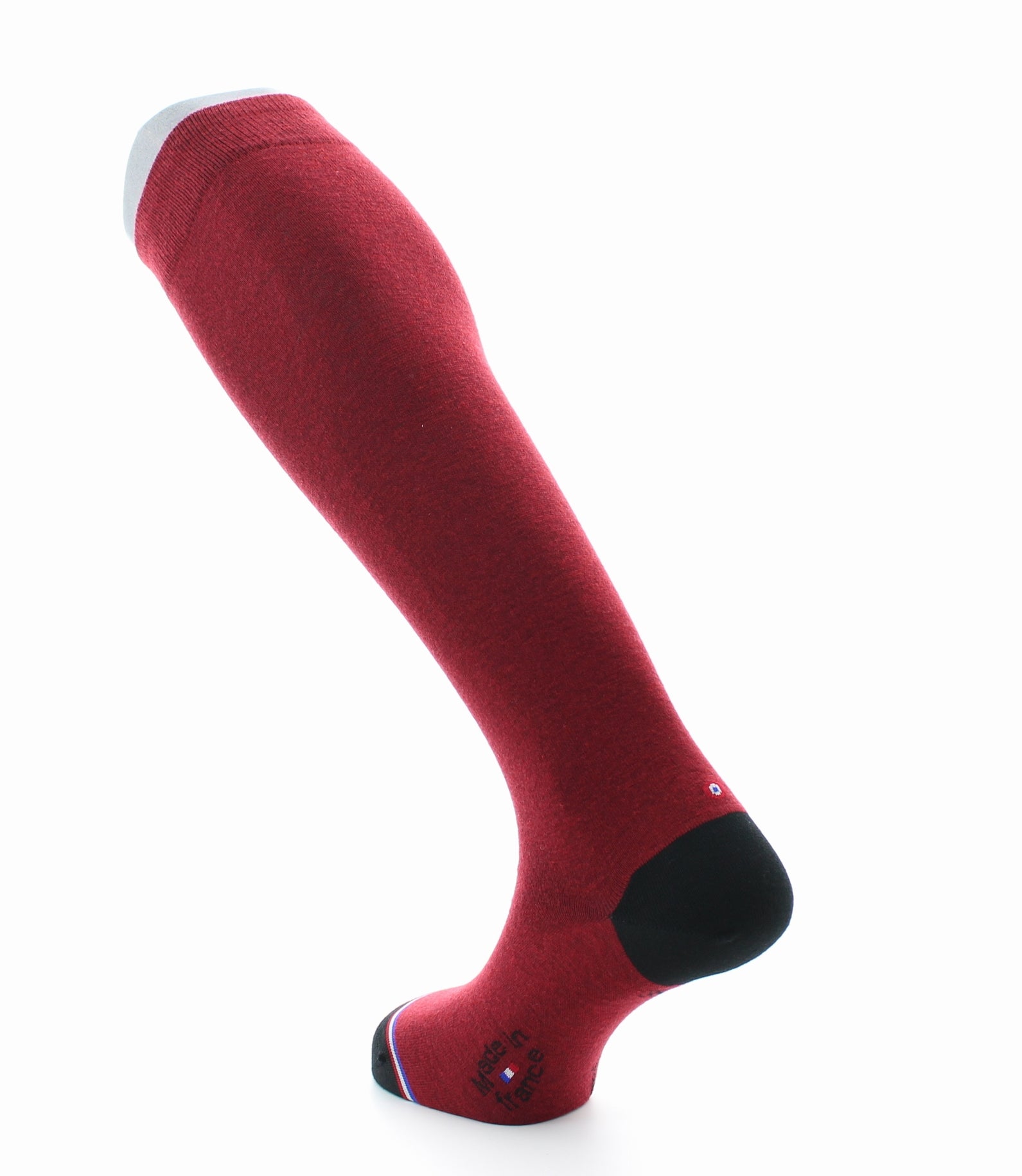 Chaussettes hautes homme Panthéon en laine et cachemire Rouge ROUGE