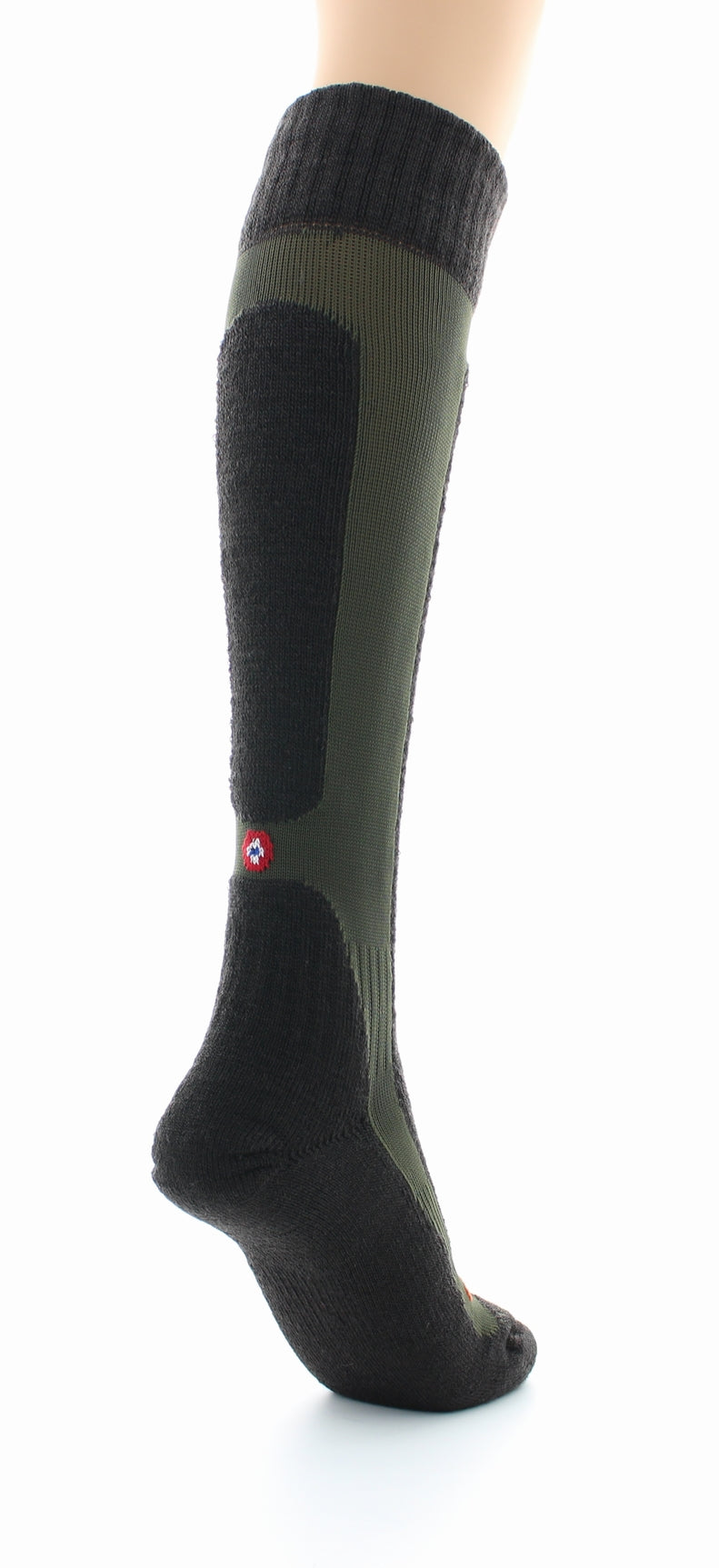 Chaussettes hautes mixtes Pro en laine peignée mélangée MARRON