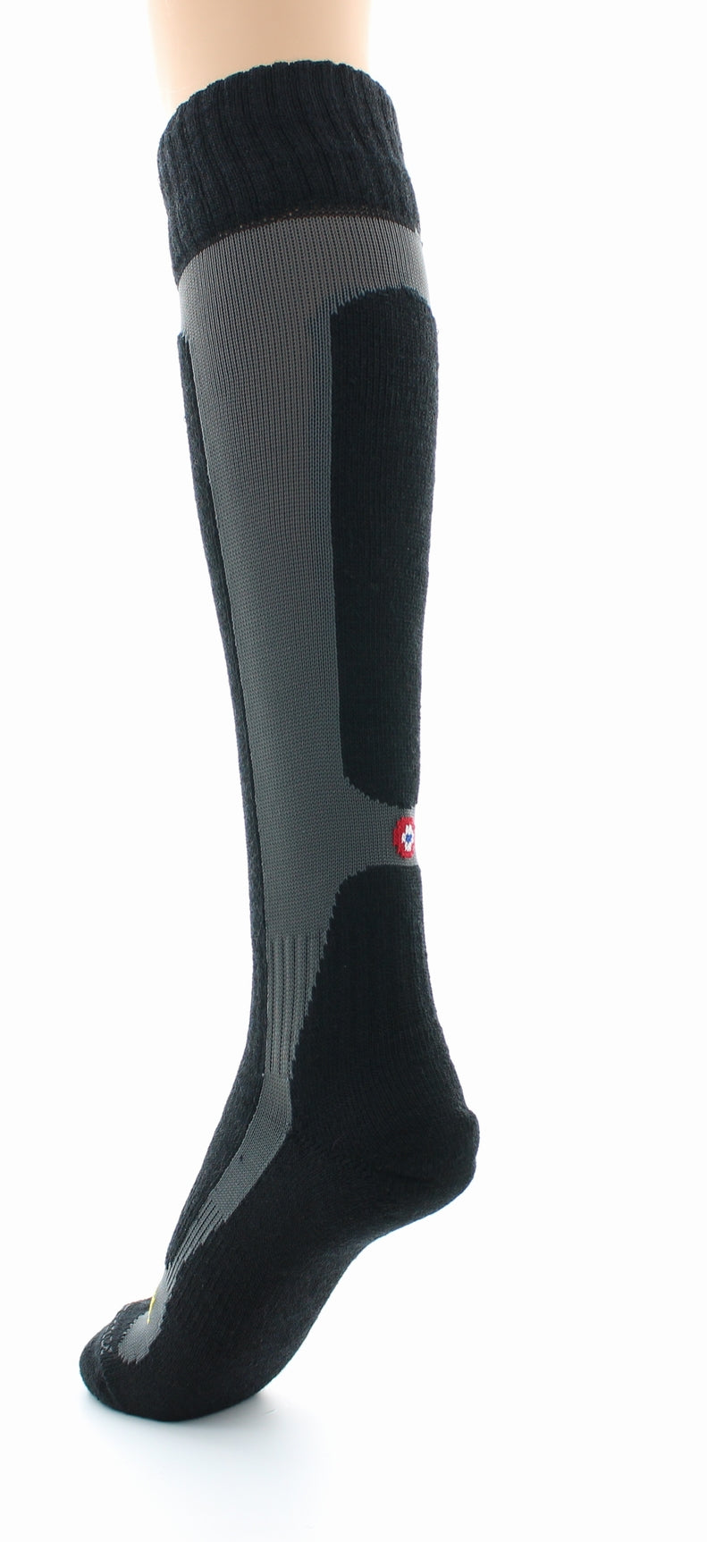 Chaussettes hautes mixtes Pro en laine peignée mélangée NOIR