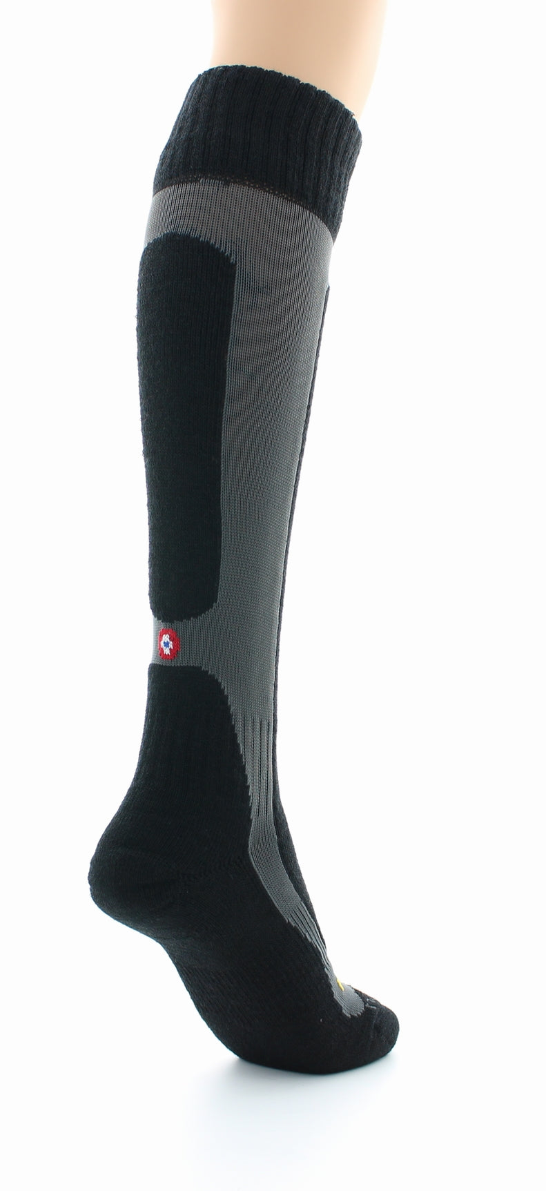 Chaussettes hautes mixtes Pro en laine peignée mélangée NOIR