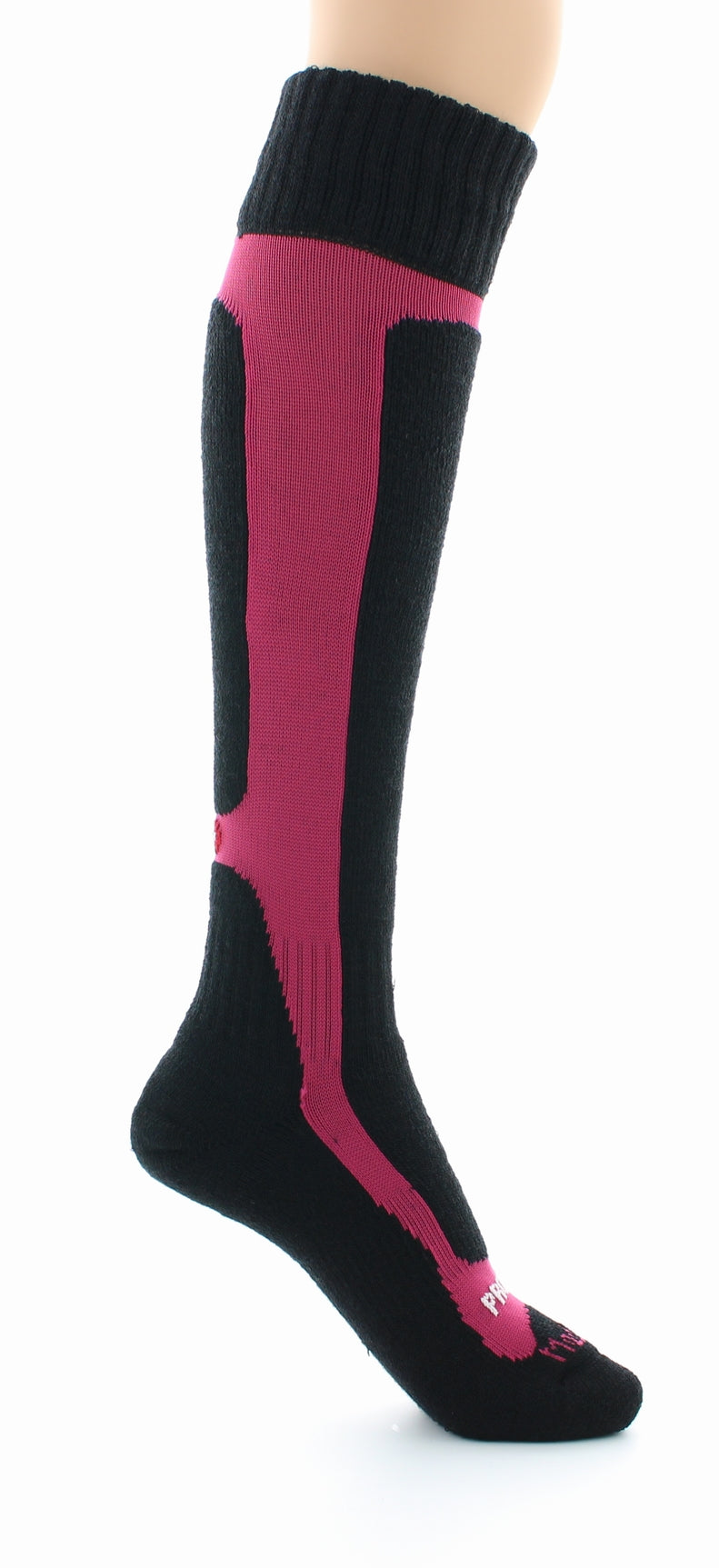 Chaussettes hautes mixtes Pro en laine peignée mélangée VIEUX ROSE