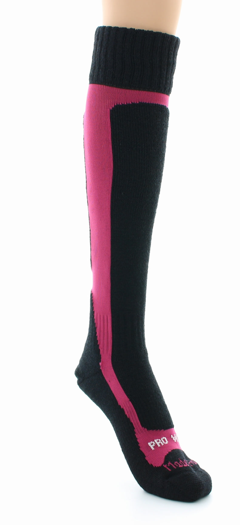 Chaussettes hautes mixtes Pro en laine peignée mélangée VIEUX ROSE