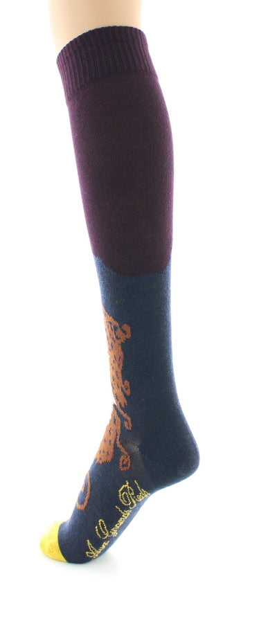 Chaussettes hautes Visage d'une femme MARINE