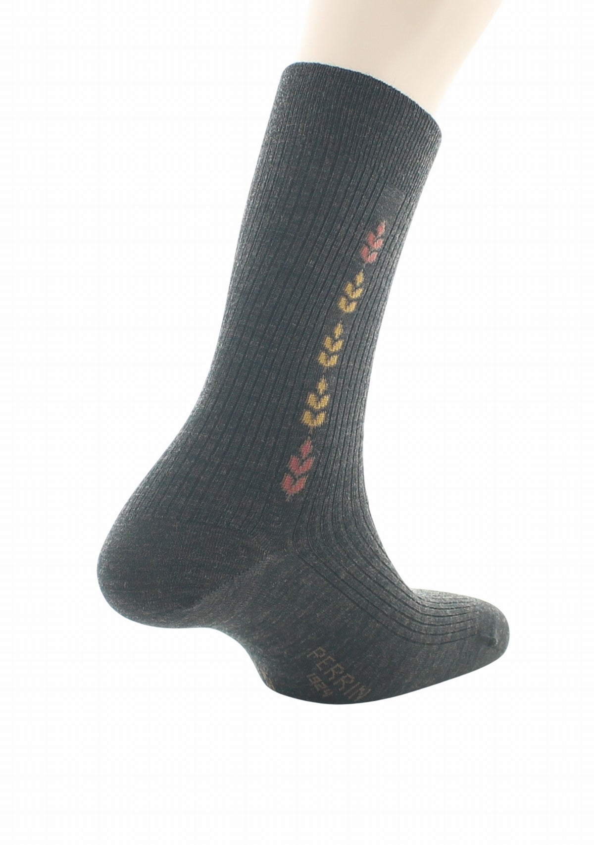 Chaussettes homme Confort en laine peignée Baguette Marron - Perrin MARRON