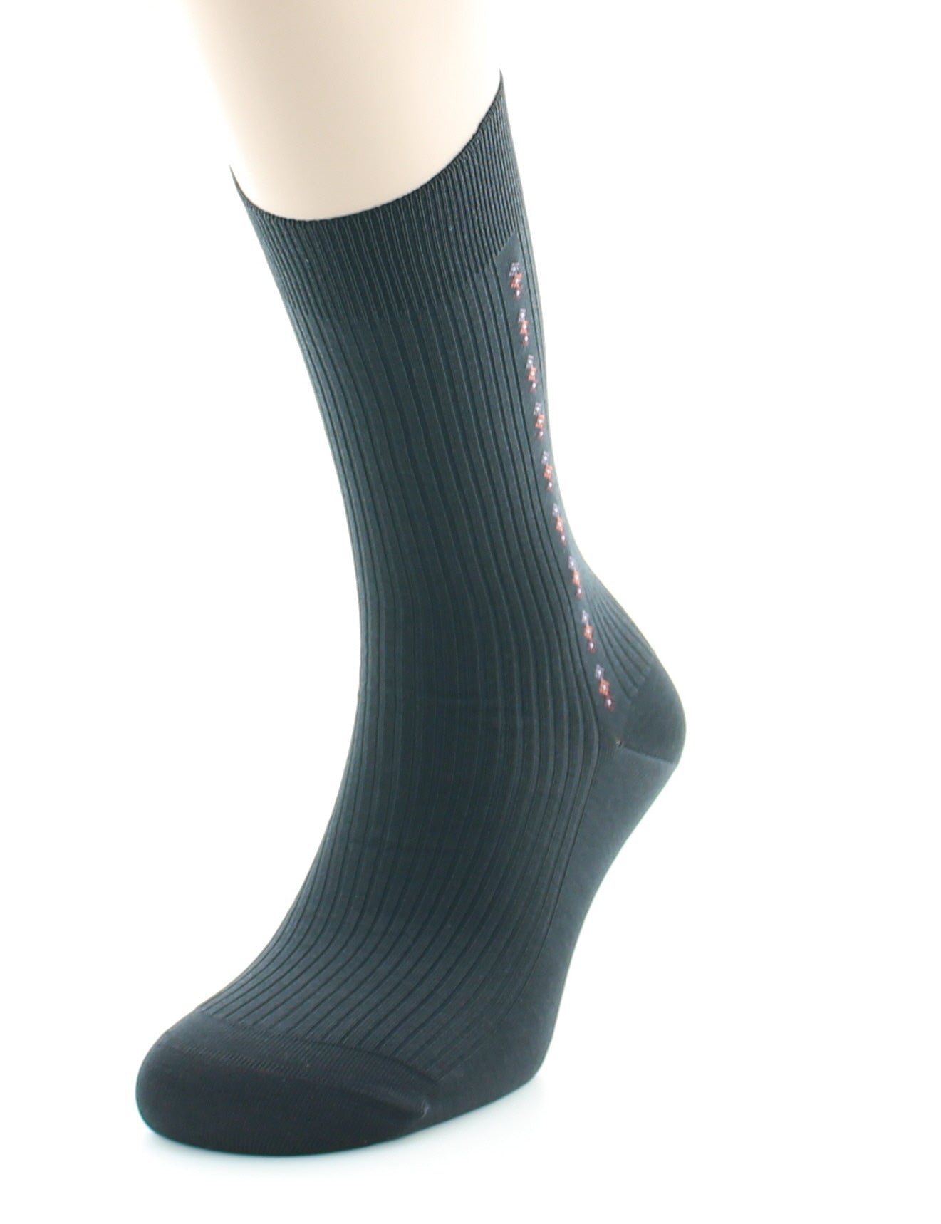 Chaussettes homme Confort Fantaisie Baguette en Coton fil d'Écosse ANTHRACITE