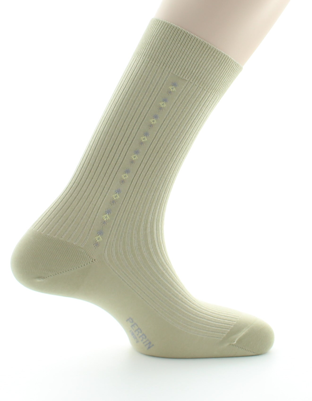 Chaussettes homme Confort Fantaisie Baguette en Coton fil d'Écosse TILLEUL
