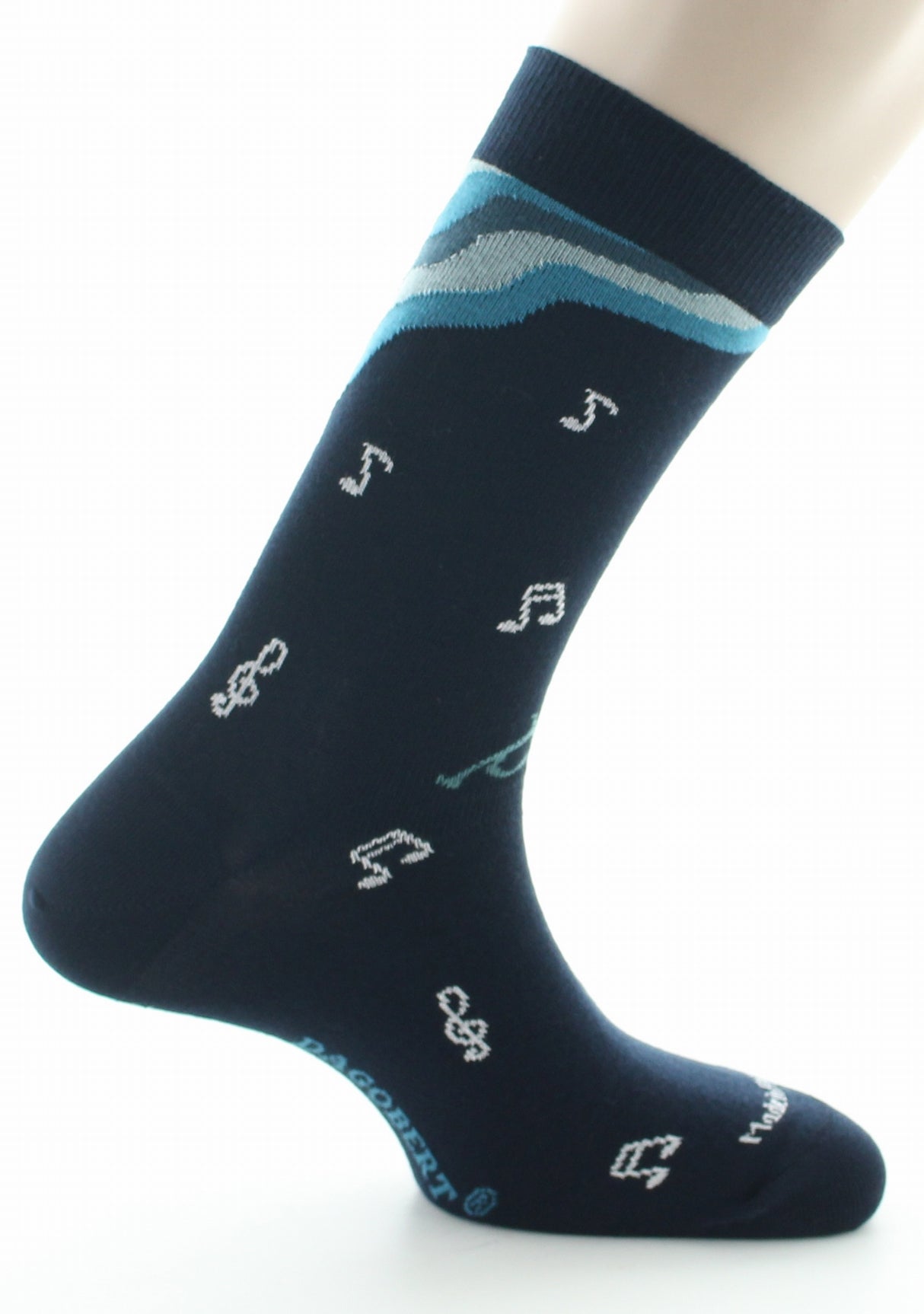 Chaussettes homme coton bio musique marine MARINE