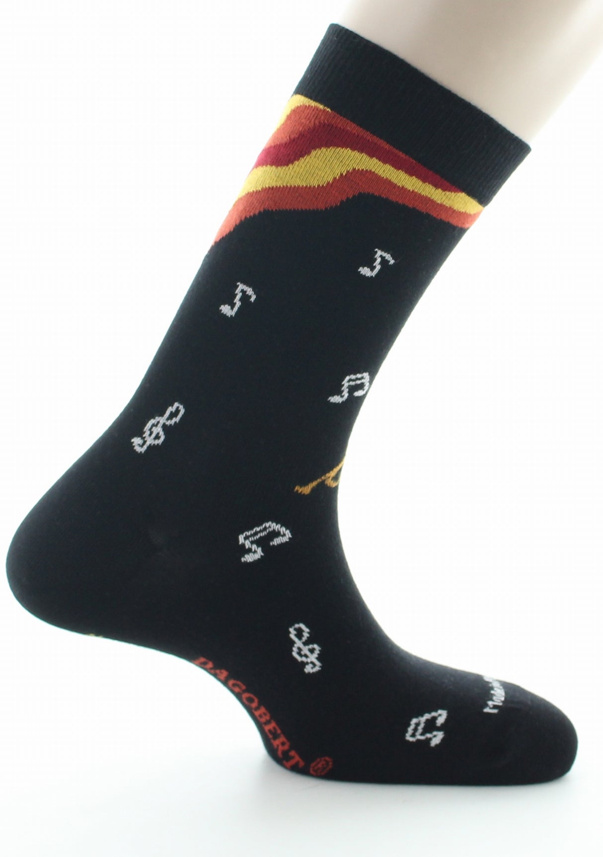 Chaussettes homme coton bio musique noir NOIR