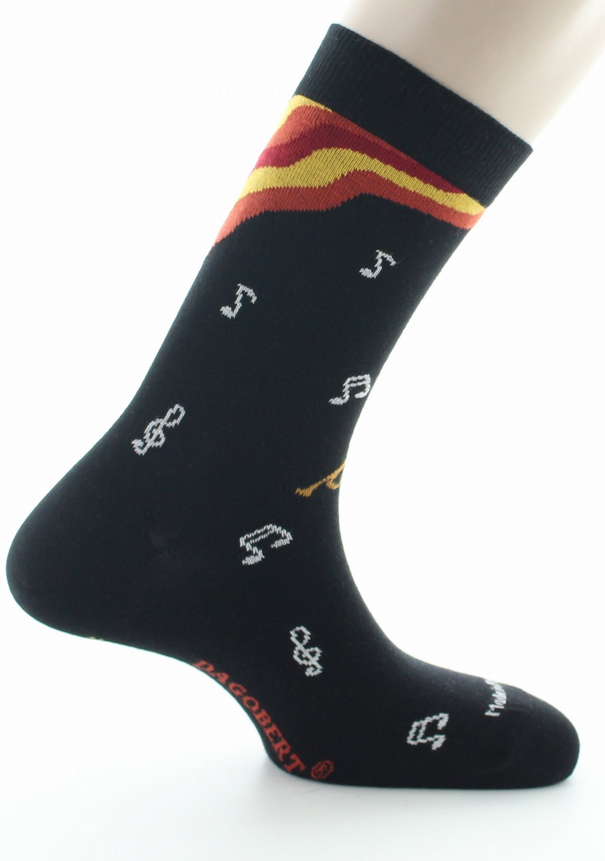 Chaussettes homme coton bio musique noir NOIR