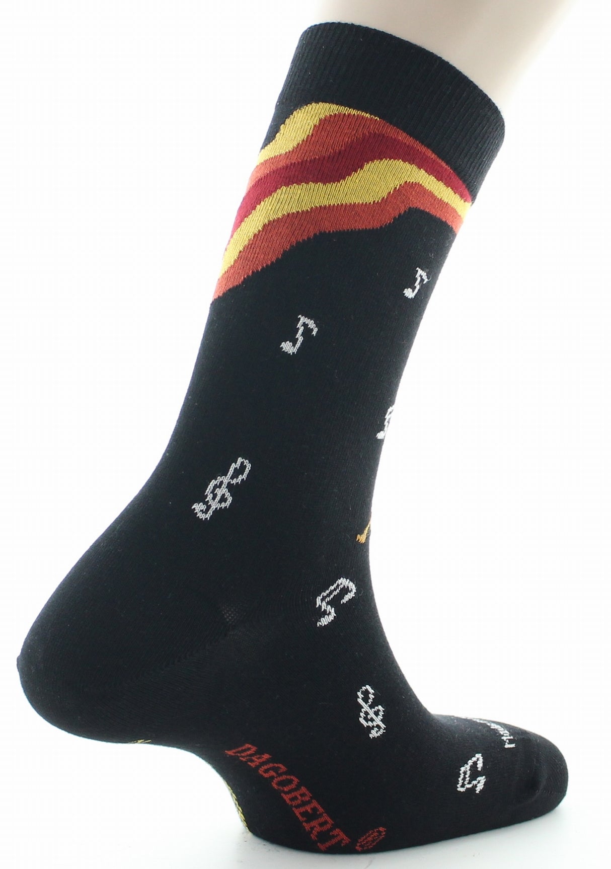 Chaussettes homme coton bio musique noir NOIR