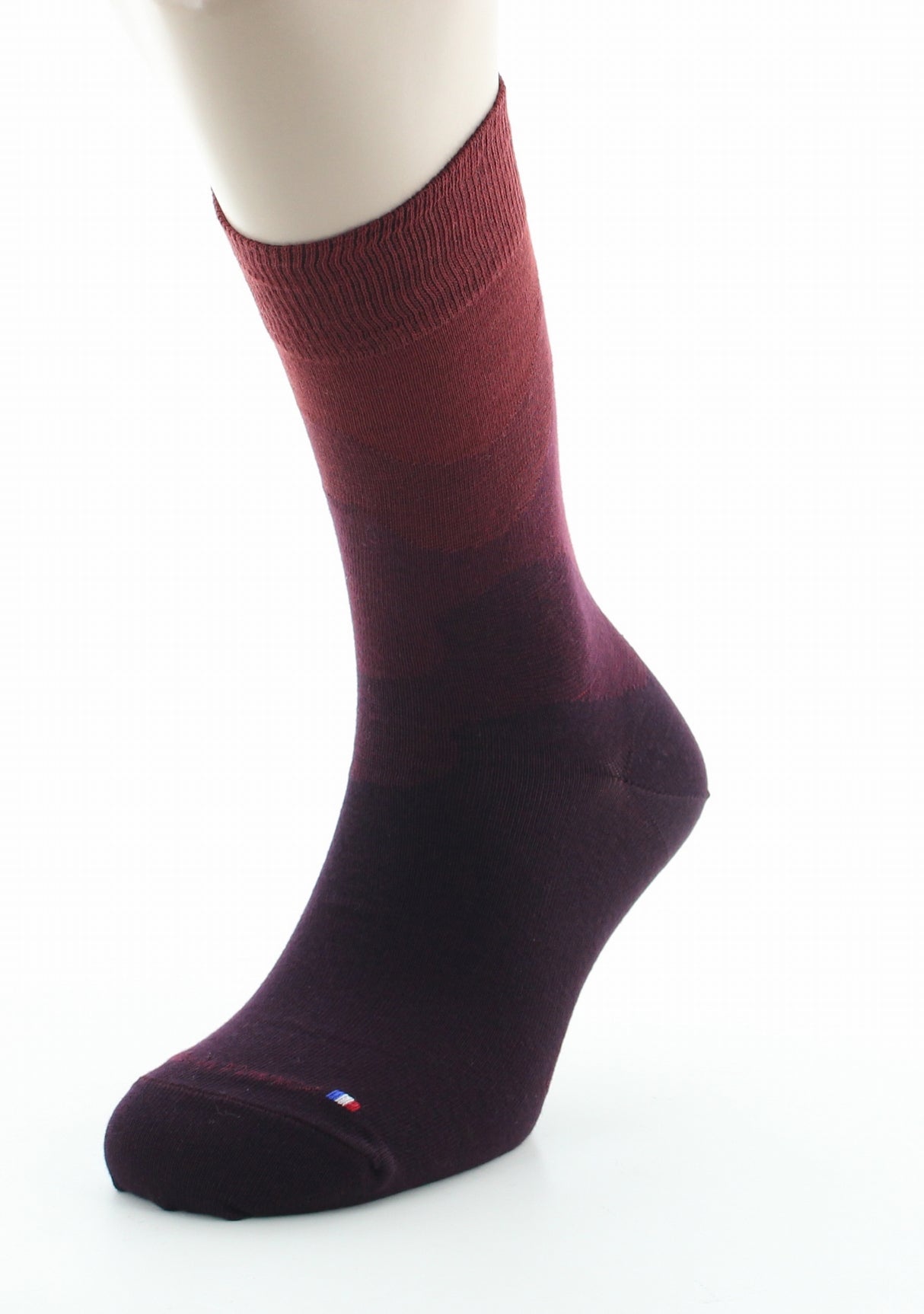 Chaussettes homme coton dégradé de bordeaux BORDEAUX