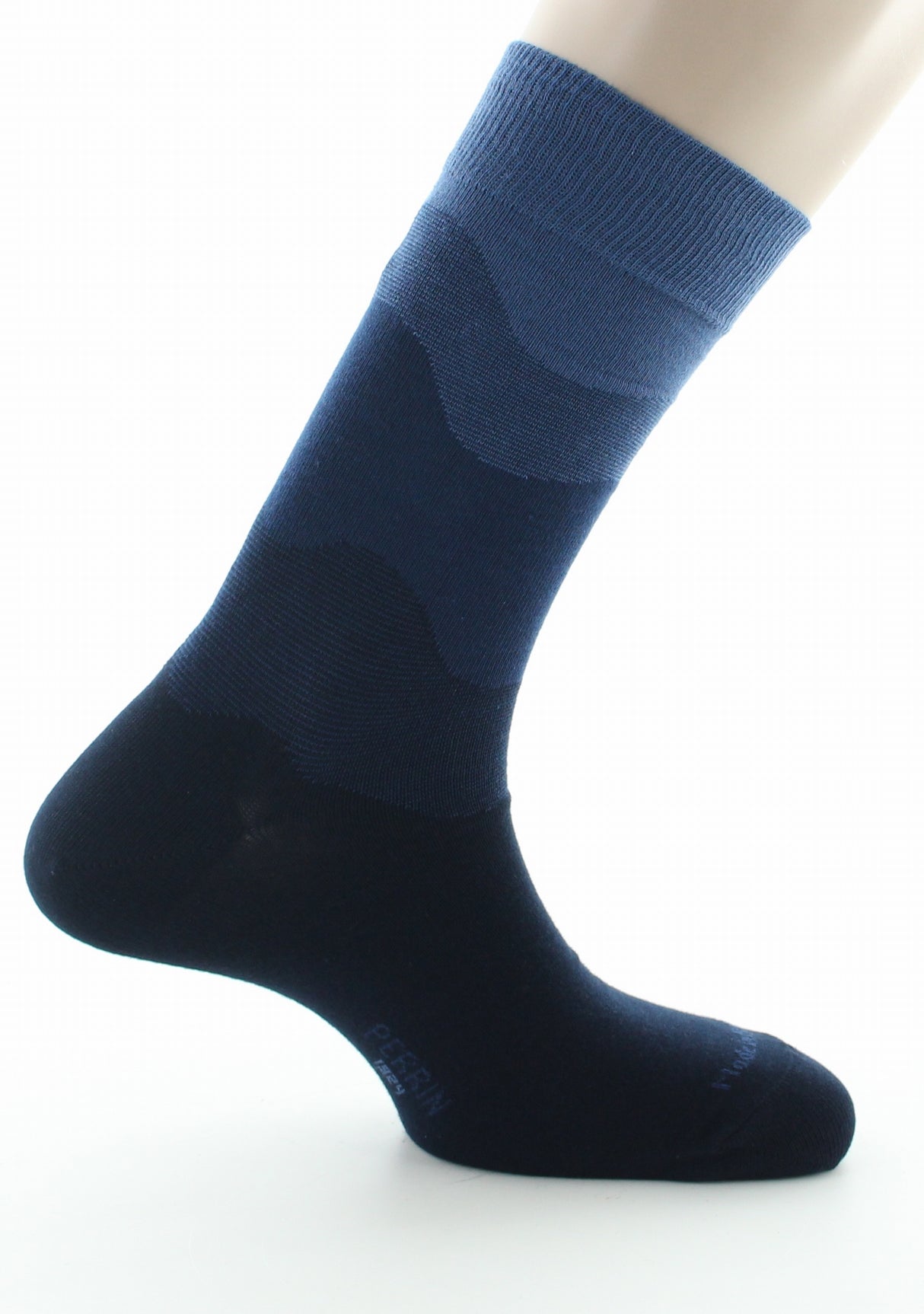 Chaussettes homme coton dégradé de marine MARINE