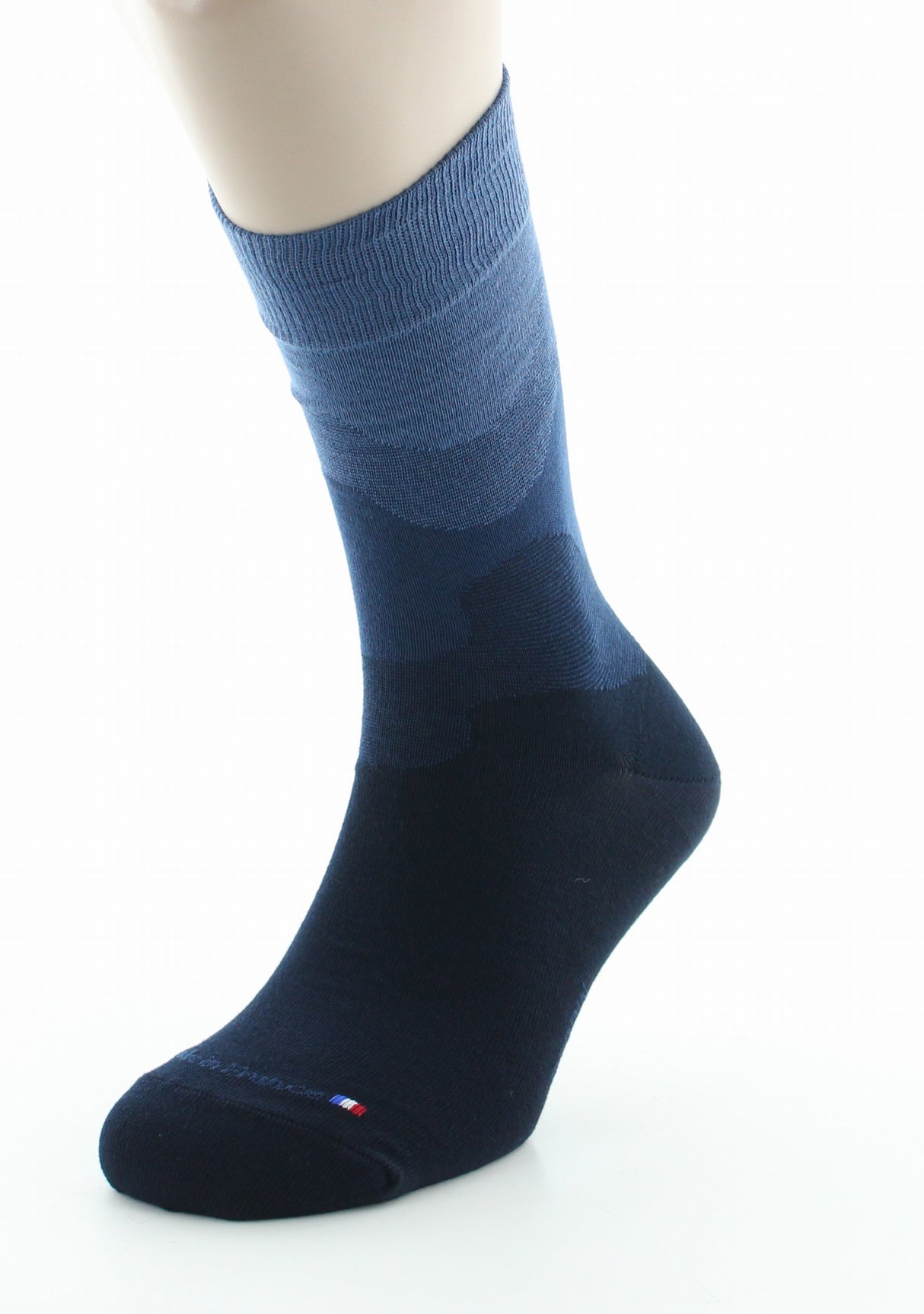 Chaussettes homme coton dégradé de marine MARINE