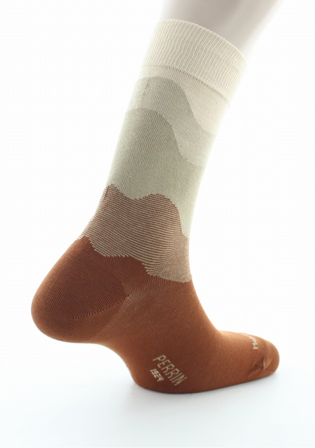 Chaussettes homme coton dégradé de marron MARRON