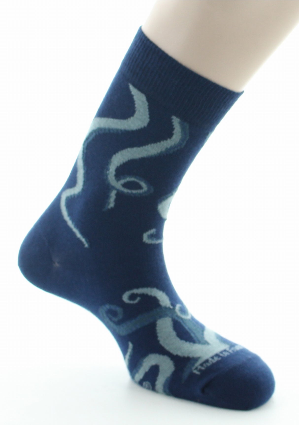 Chaussettes homme coton poulpe marine MARINE