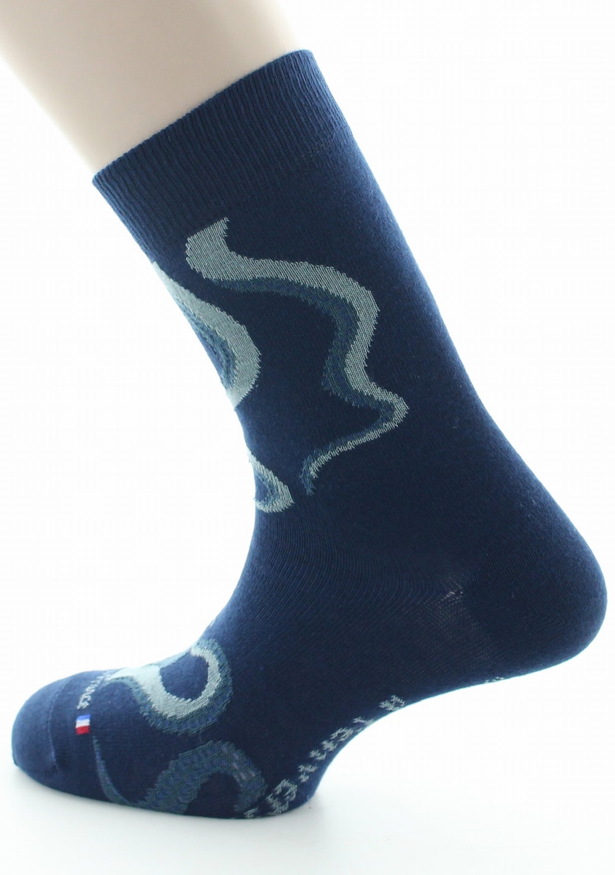 Chaussettes homme coton poulpe marine MARINE