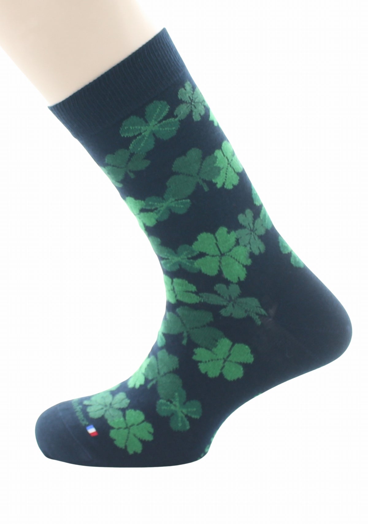 Chaussettes homme coton Trèfle - Marine MARINE/VERT