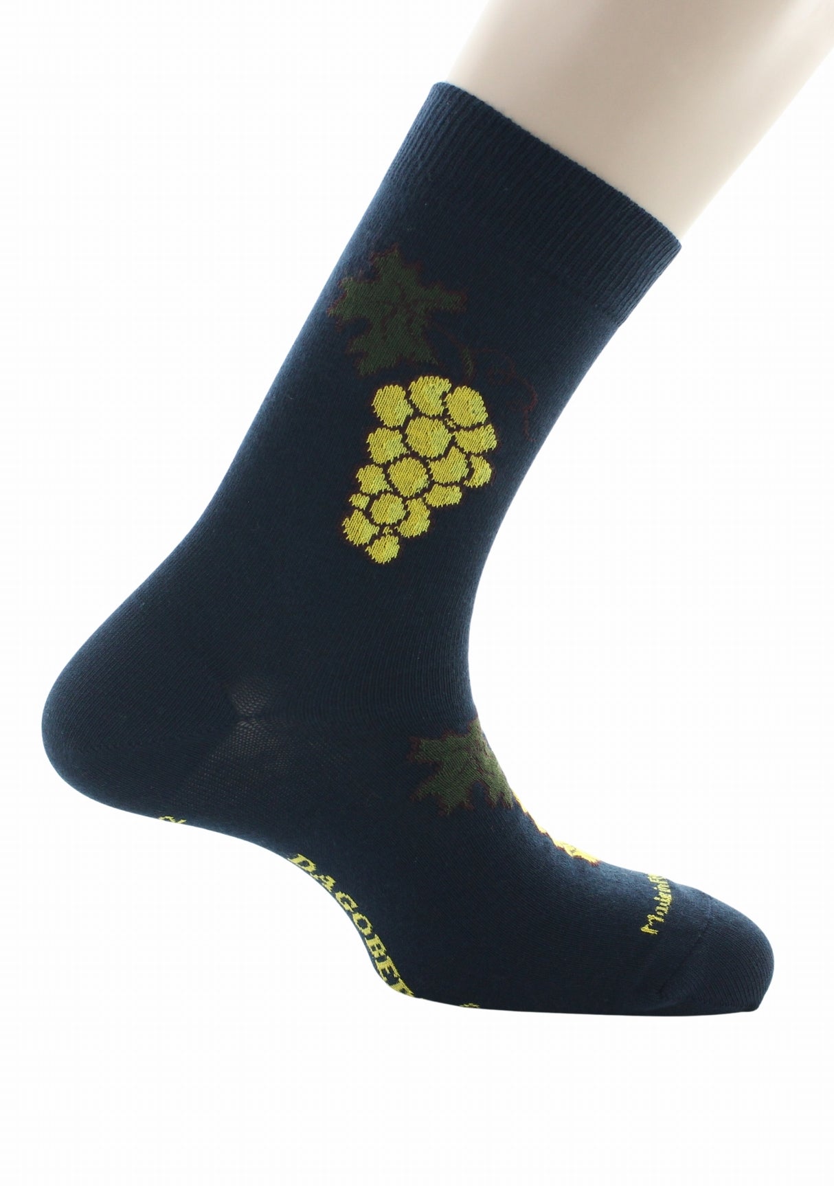 Chaussettes homme Dagobert à l'envers Grappe Raisin Marine MARINE