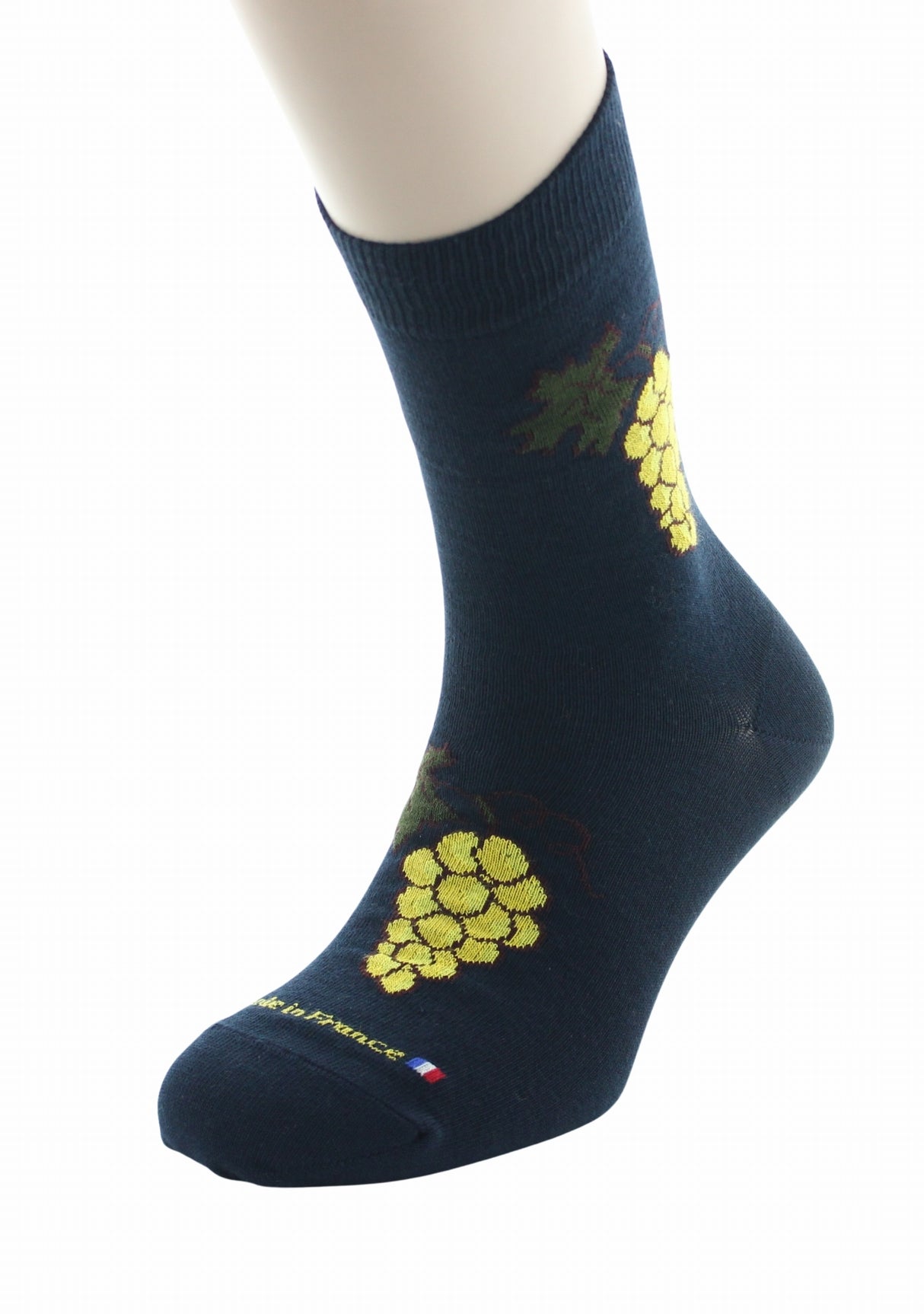 Chaussettes homme Dagobert à l'envers Grappe Raisin Marine MARINE