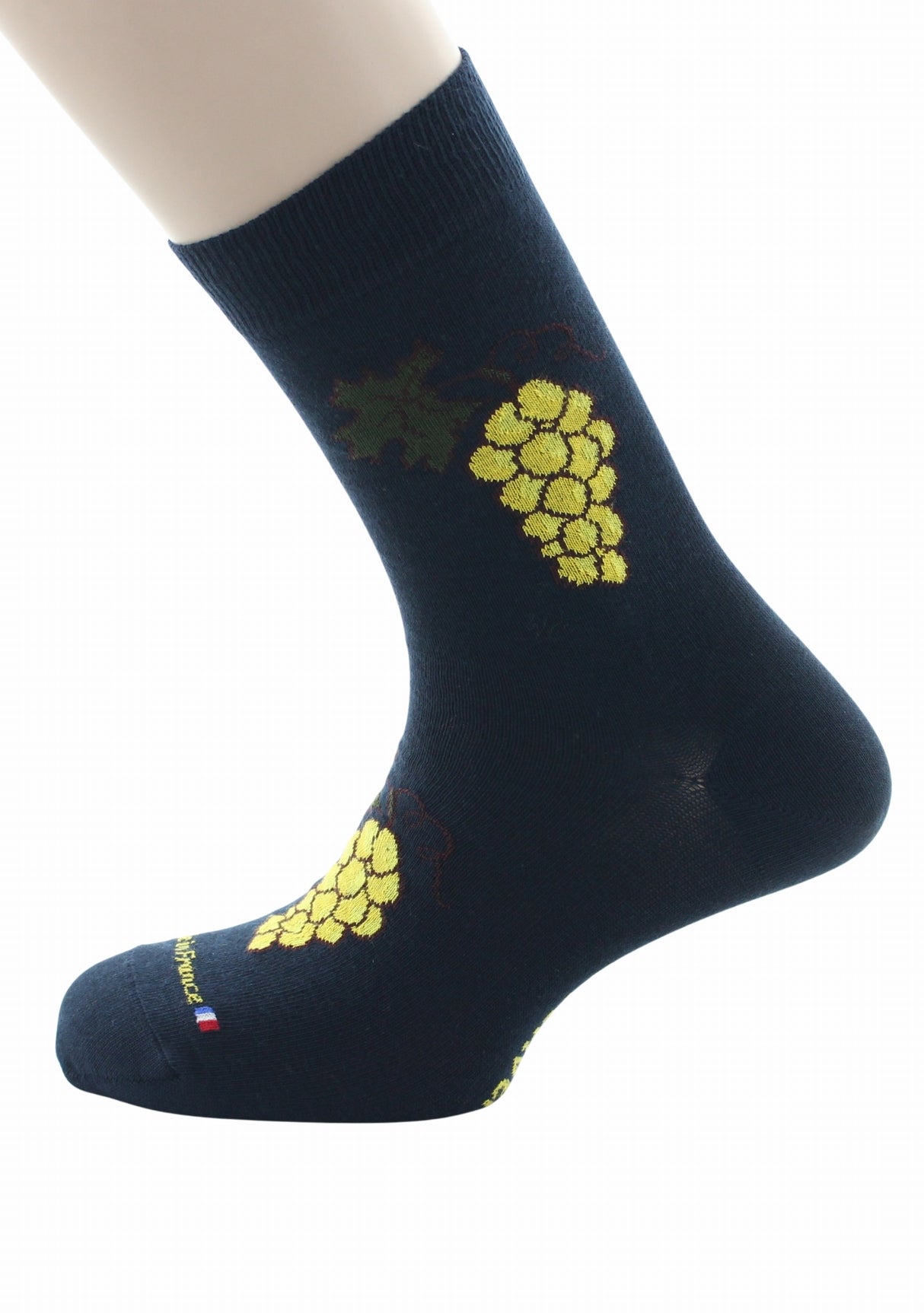 Chaussettes homme Dagobert à l'envers Grappe Raisin Marine MARINE