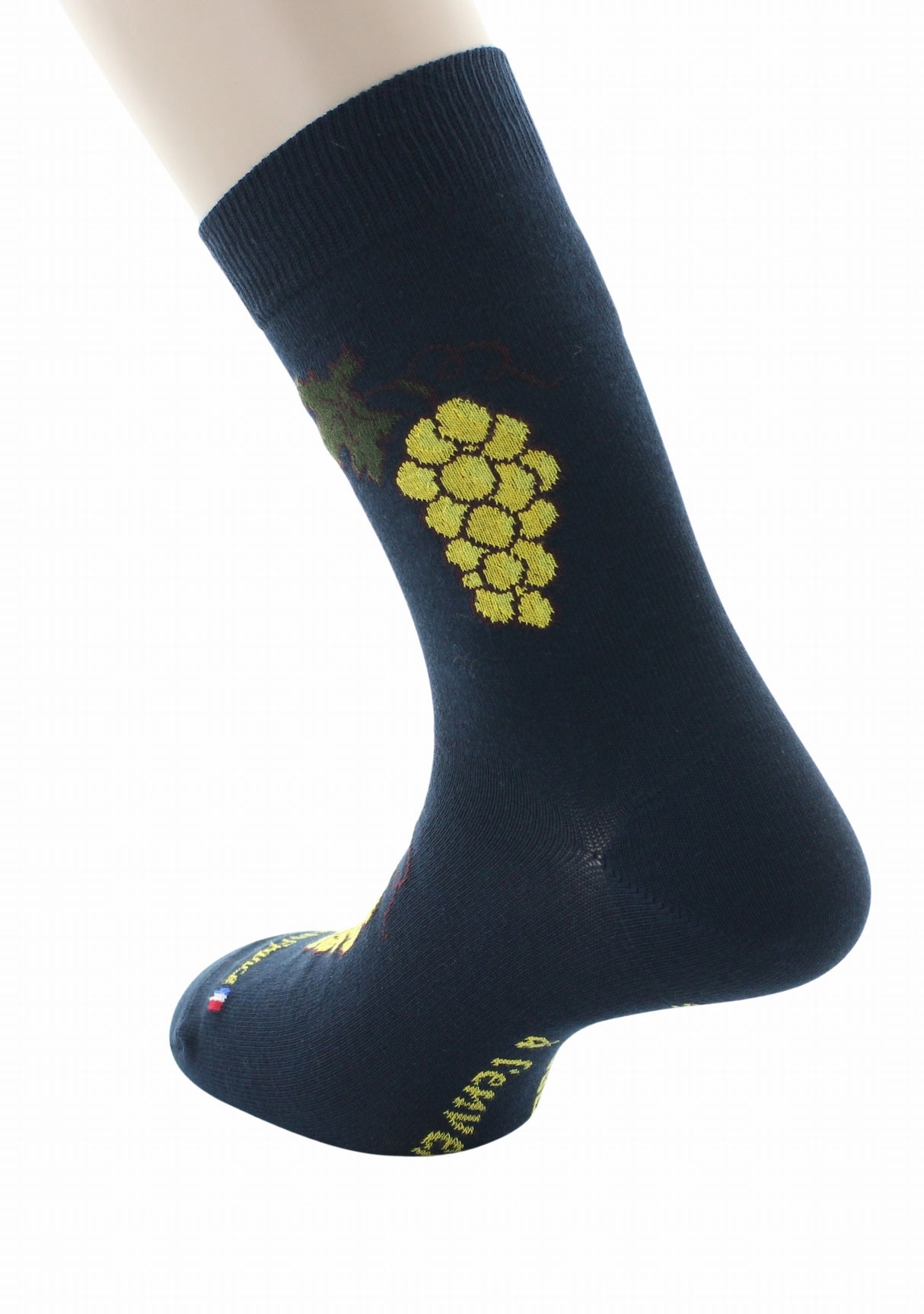 Chaussettes homme Dagobert à l'envers Grappe Raisin Marine MARINE