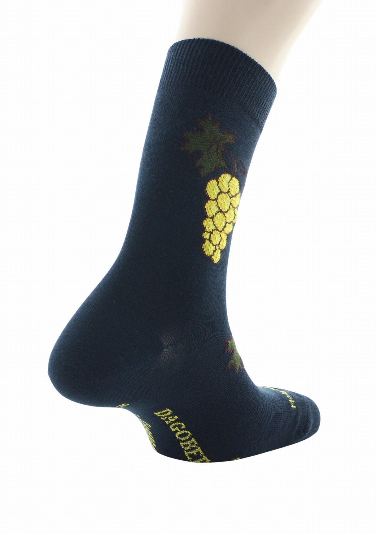 Chaussettes homme Dagobert à l'envers Grappe Raisin Marine MARINE
