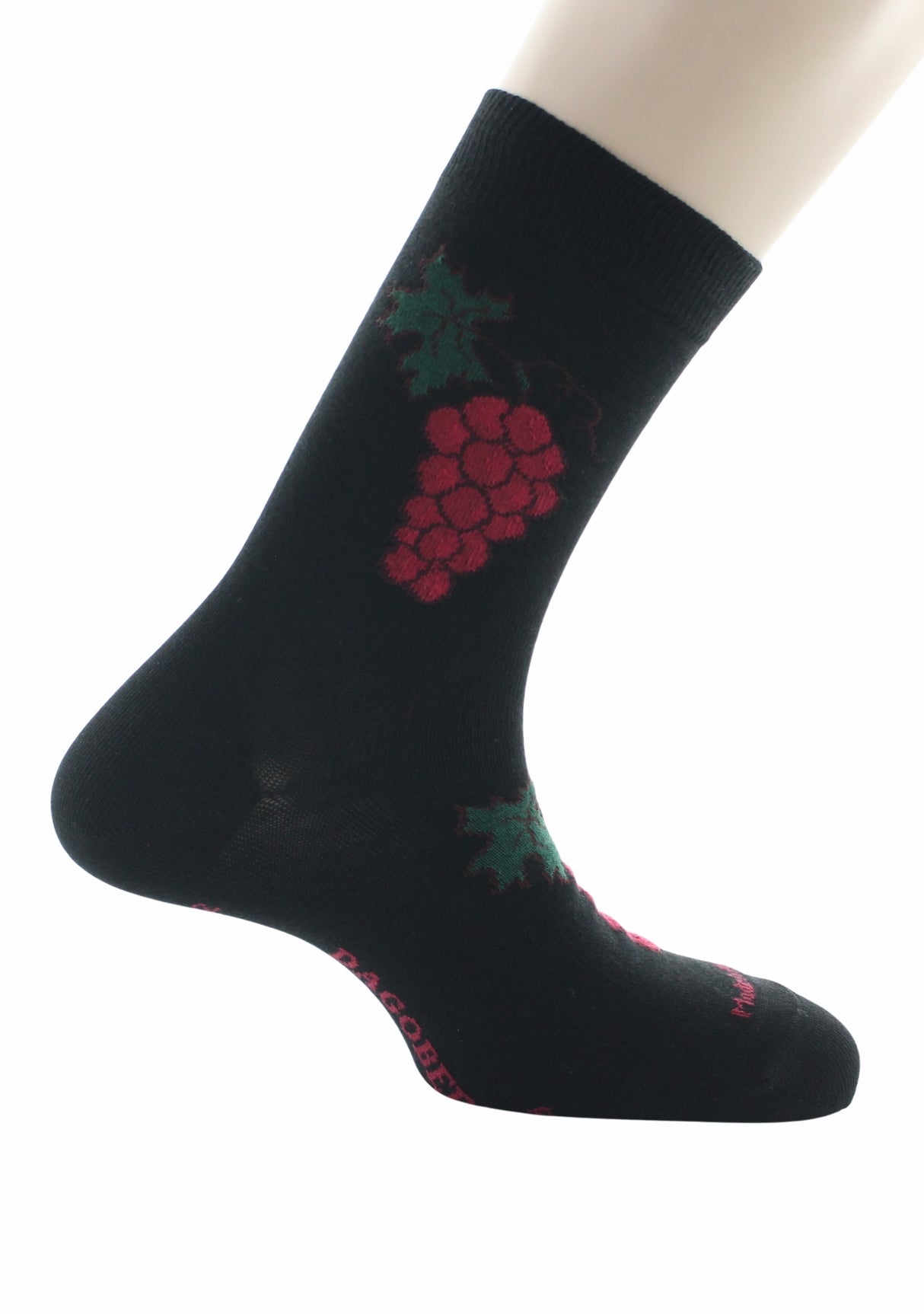 Chaussettes homme Dagobert à l'envers Grappe Raisin Noir NOIR