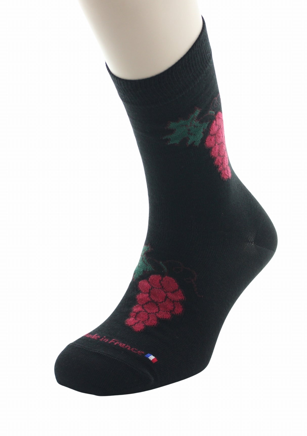 Chaussettes homme Dagobert à l'envers Grappe Raisin Noir NOIR