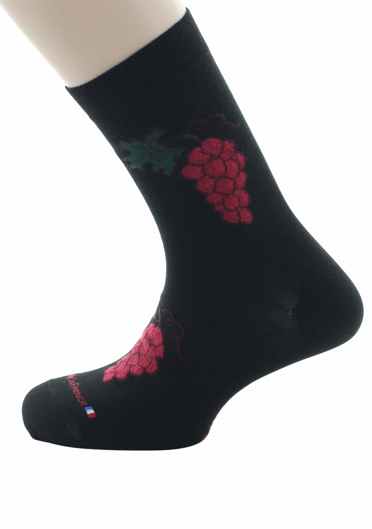 Chaussettes homme Dagobert à l'envers Grappe Raisin Noir NOIR
