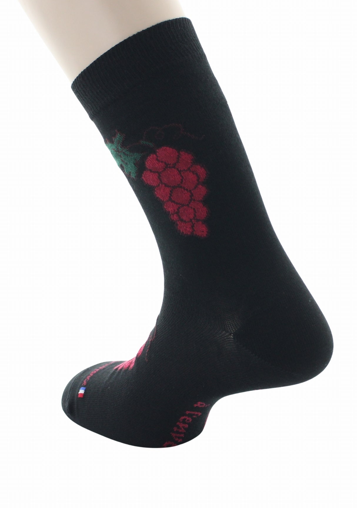 Chaussettes homme Dagobert à l'envers Grappe Raisin Noir NOIR
