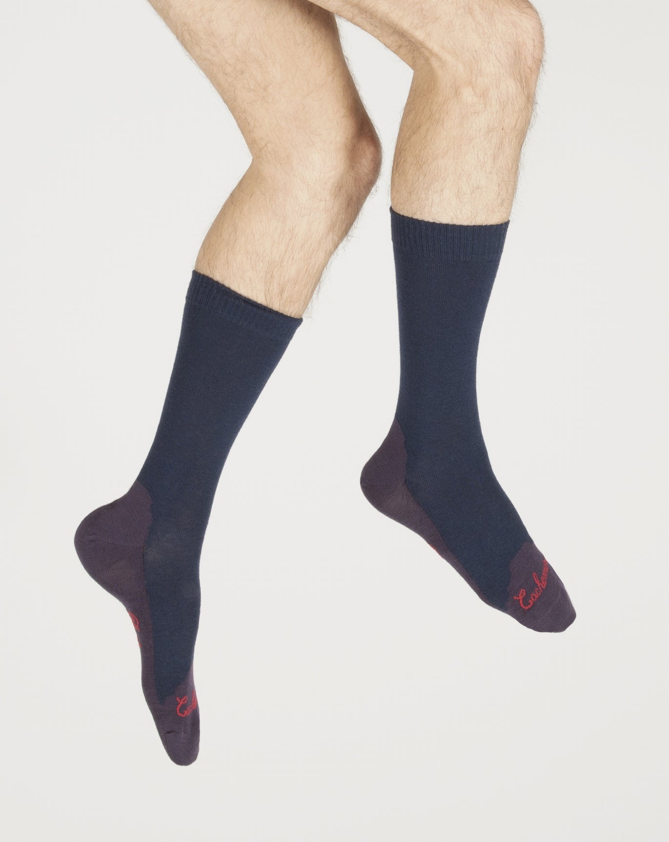 Chaussettes homme en cachemire - Marine MARINE