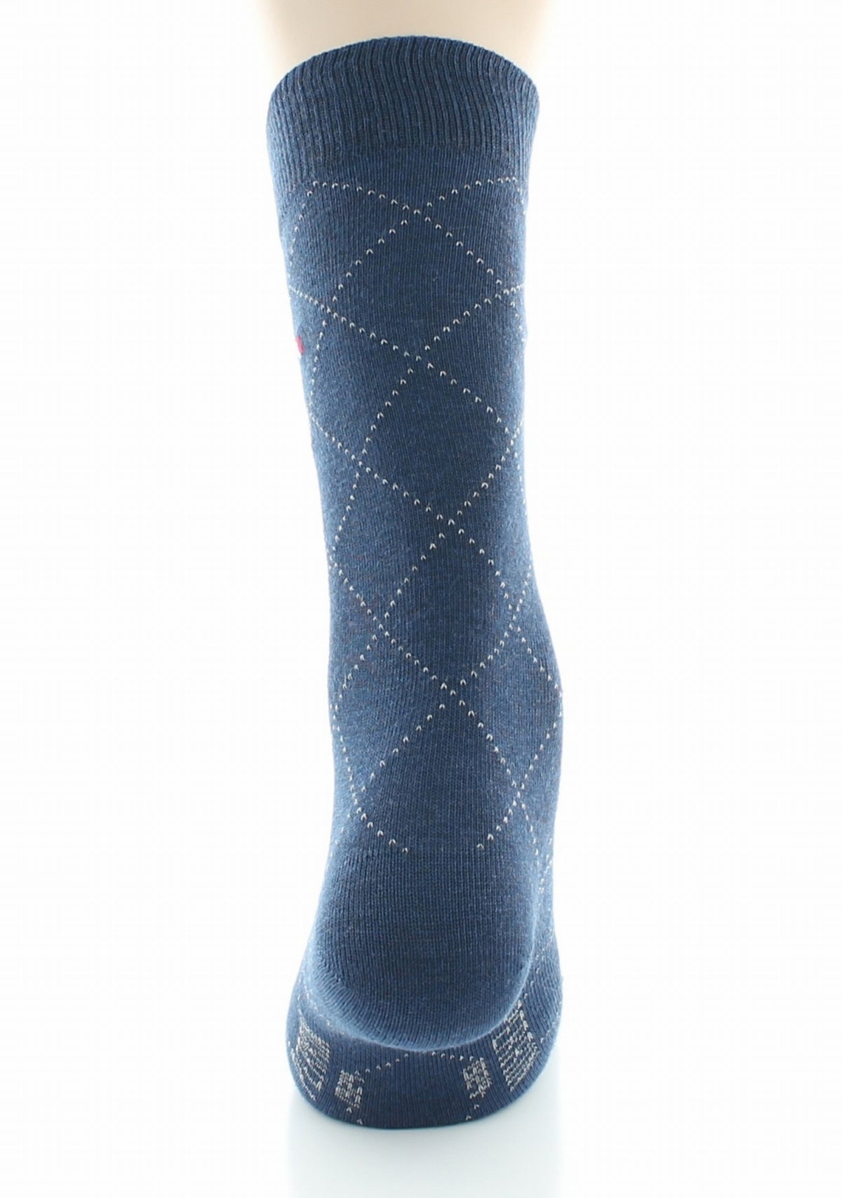 Chaussettes homme en coton à losanges Marine et Écru - Perrin 1924 MARINE