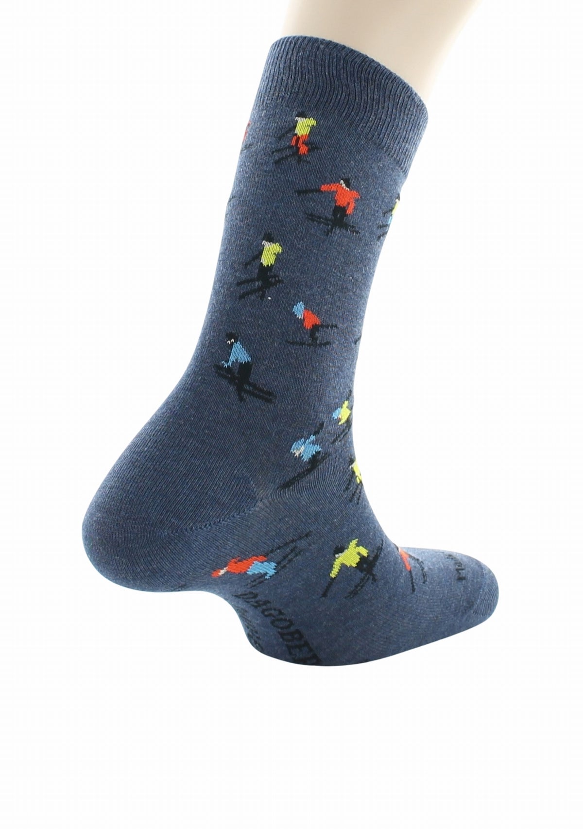 Chaussettes homme en coton motif Ski Bleu Jean BLEU JEAN