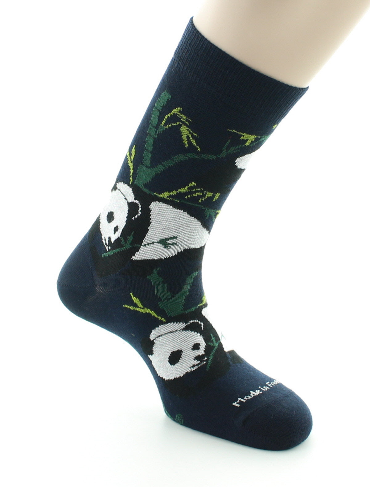 Chaussettes homme en coton Panda Marine MARINE