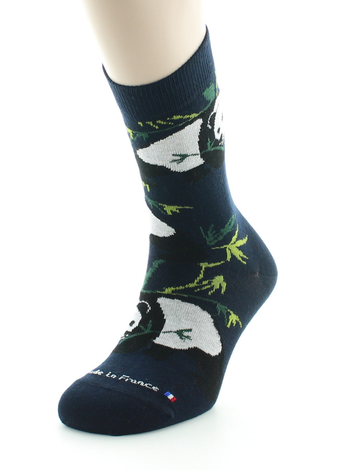 Chaussettes homme en coton Panda Marine MARINE